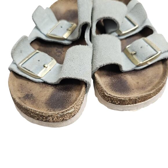 Birkenstock Arizona Suede Leather Shoes Womens EU37 Comfort Sandals Boho Slide - Picture 4 of 6